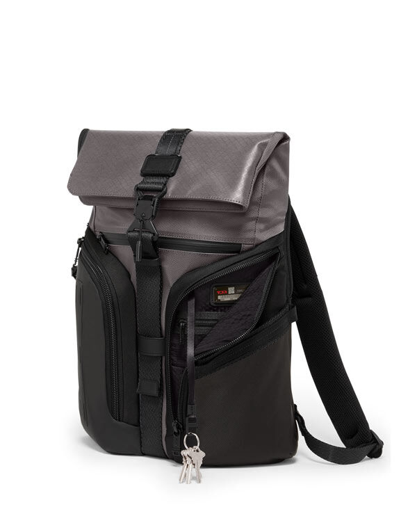 Tumi london roll top backpack leather hot sale