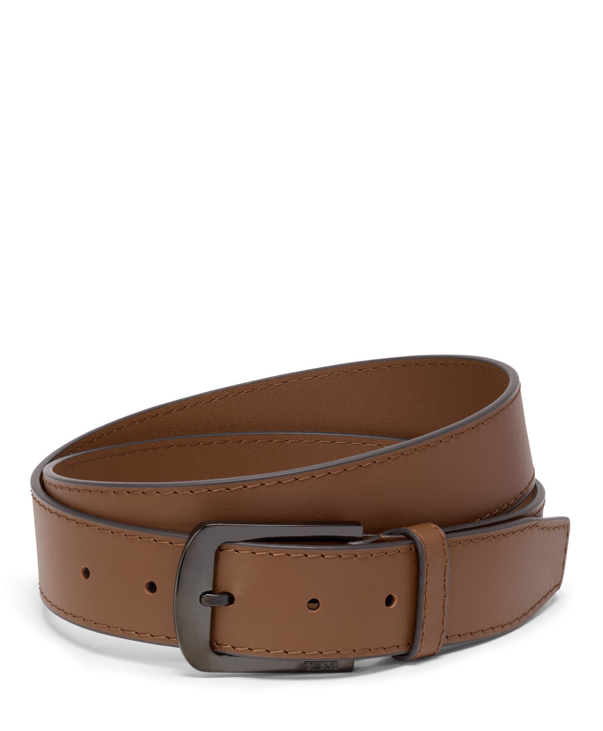 Belts Cintur&oacute;n de piel con hebilla rectangular redondeada, 35mm