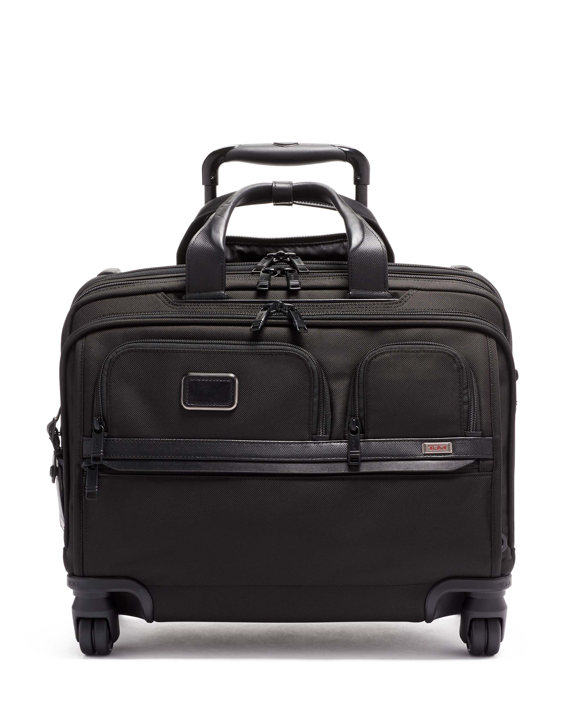 Alpha 3 Deluxe Compact Wheeled Brief 39,5 cm Black | TUMI Spain