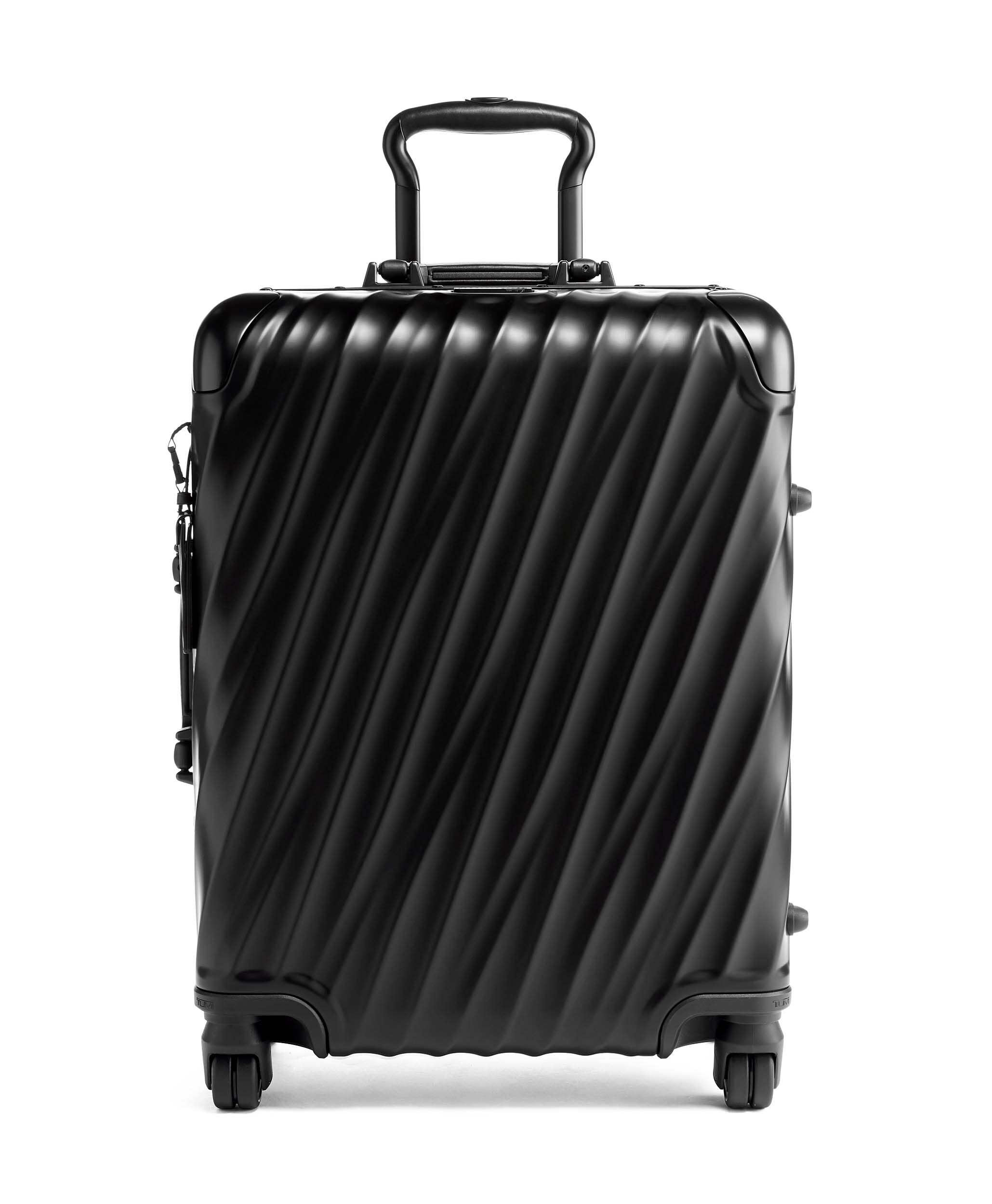 matte black luggage