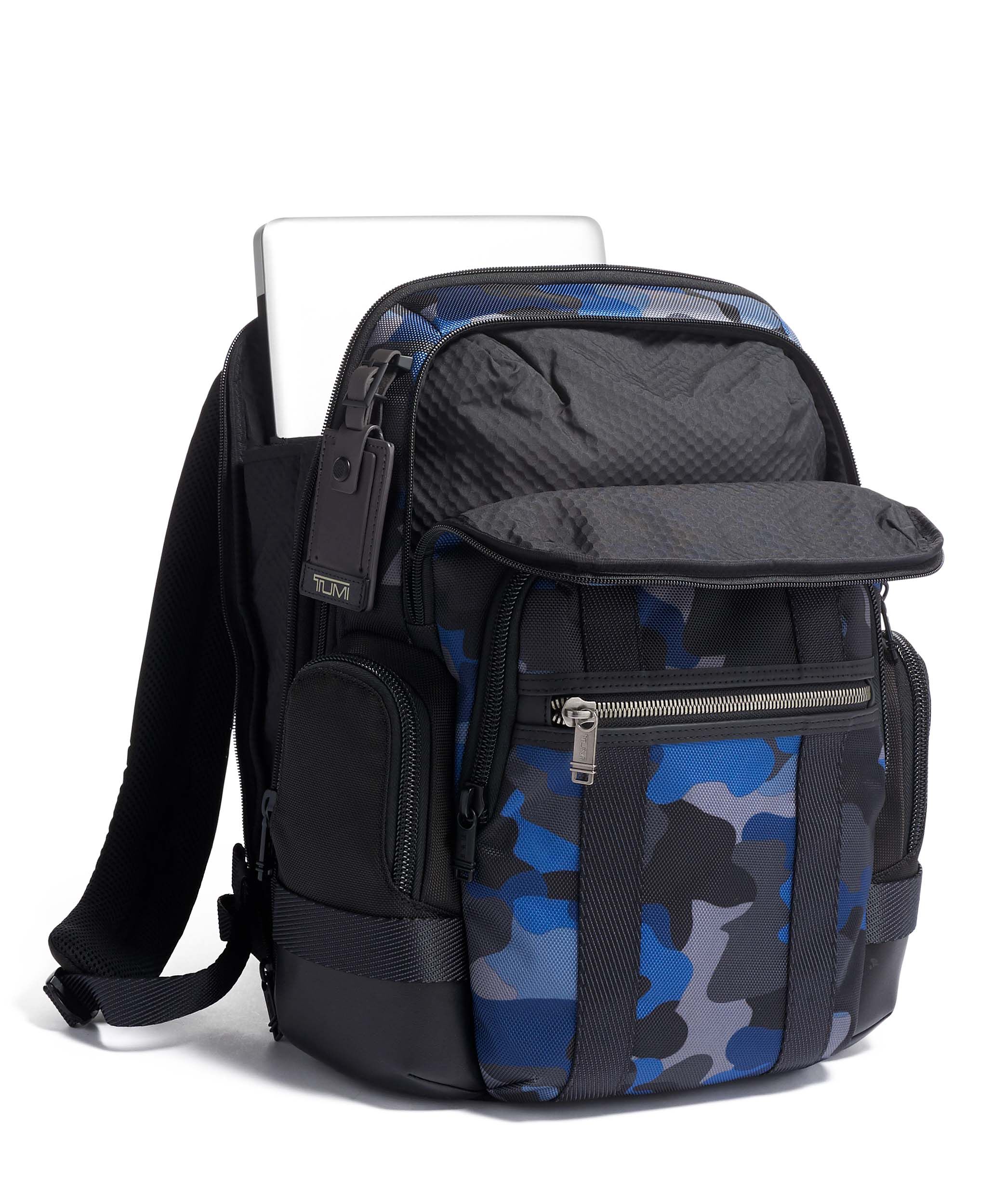 tumi backpack blue camo