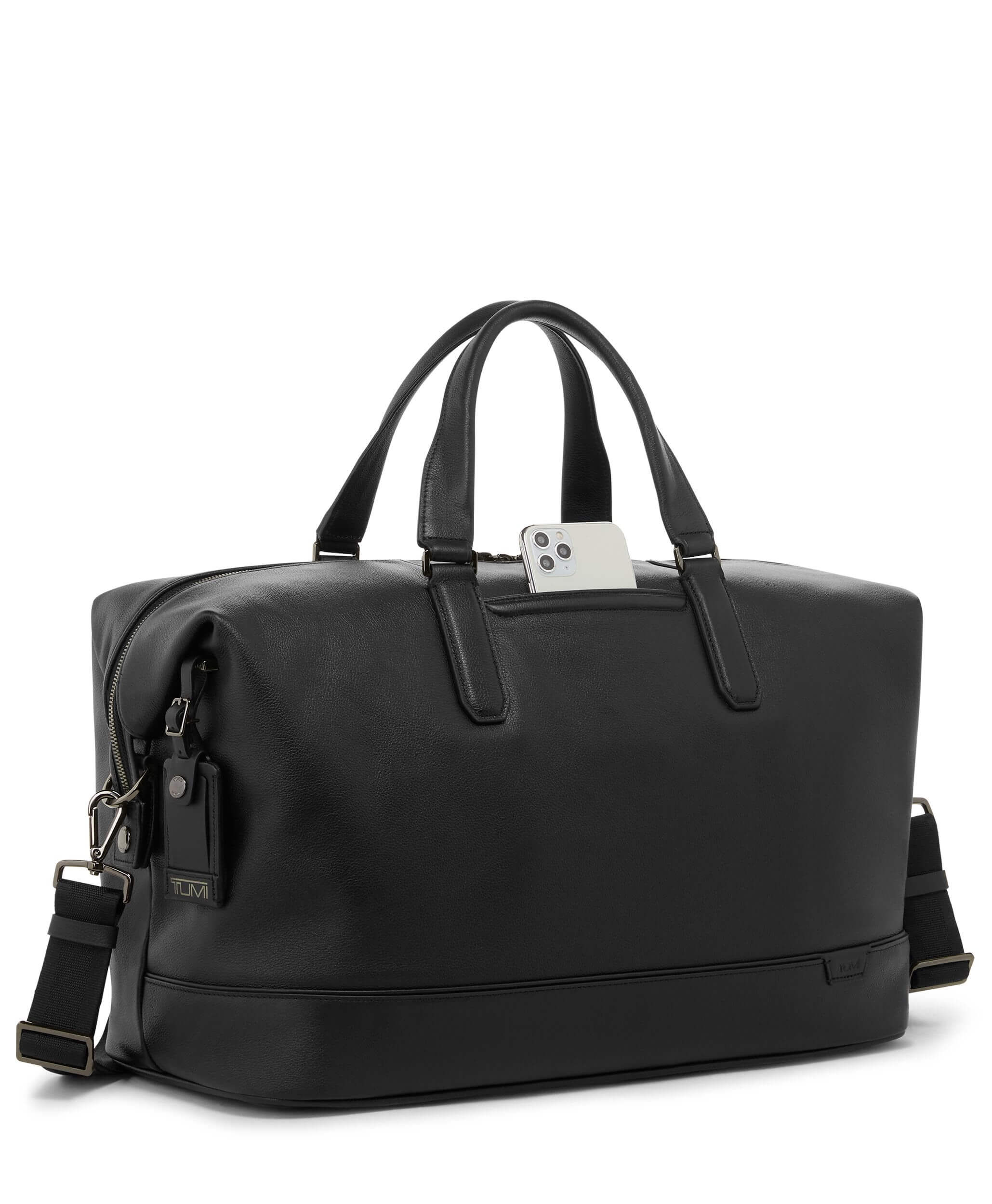 Tumi leather duffle top
