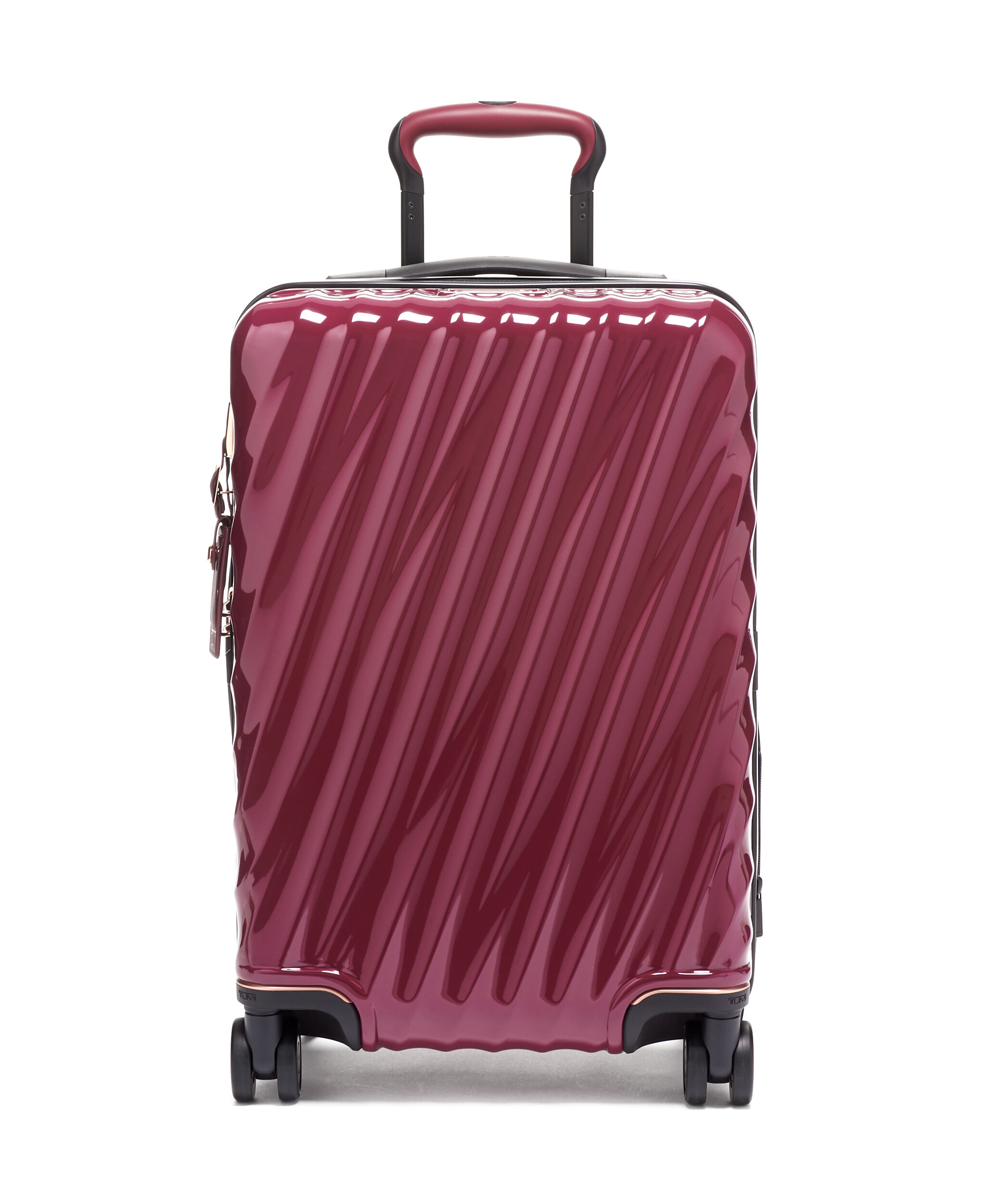 tumi red luggage