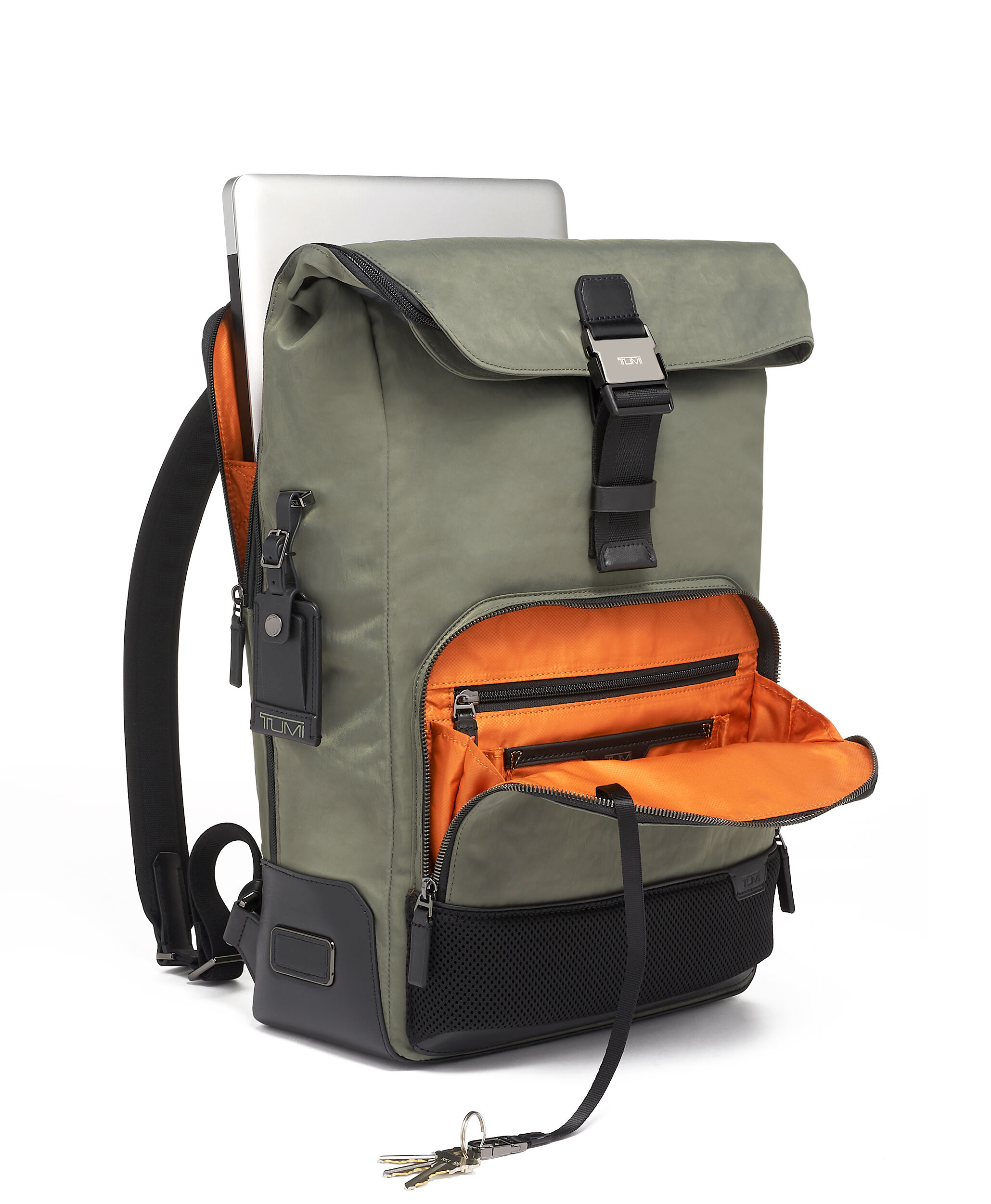 tumi harrison oak roll top backpack