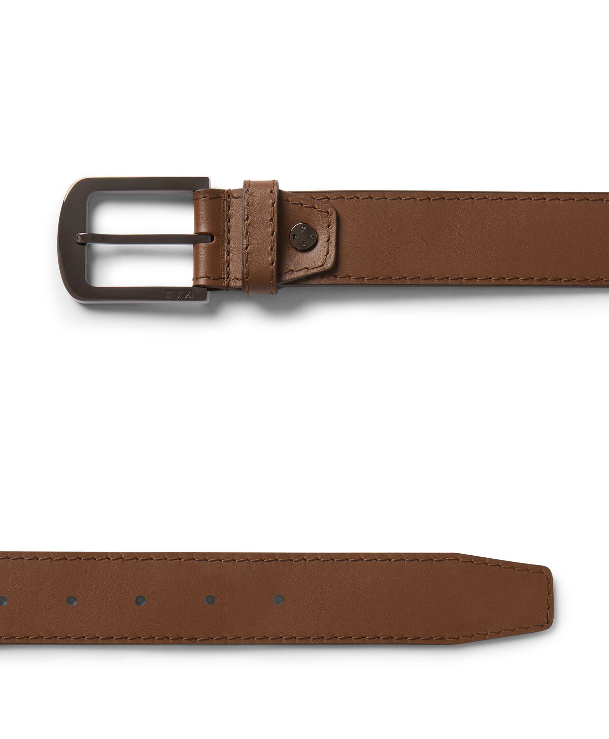 Belts Cintur&oacute;n de piel con hebilla rectangular redondeada, 35mm