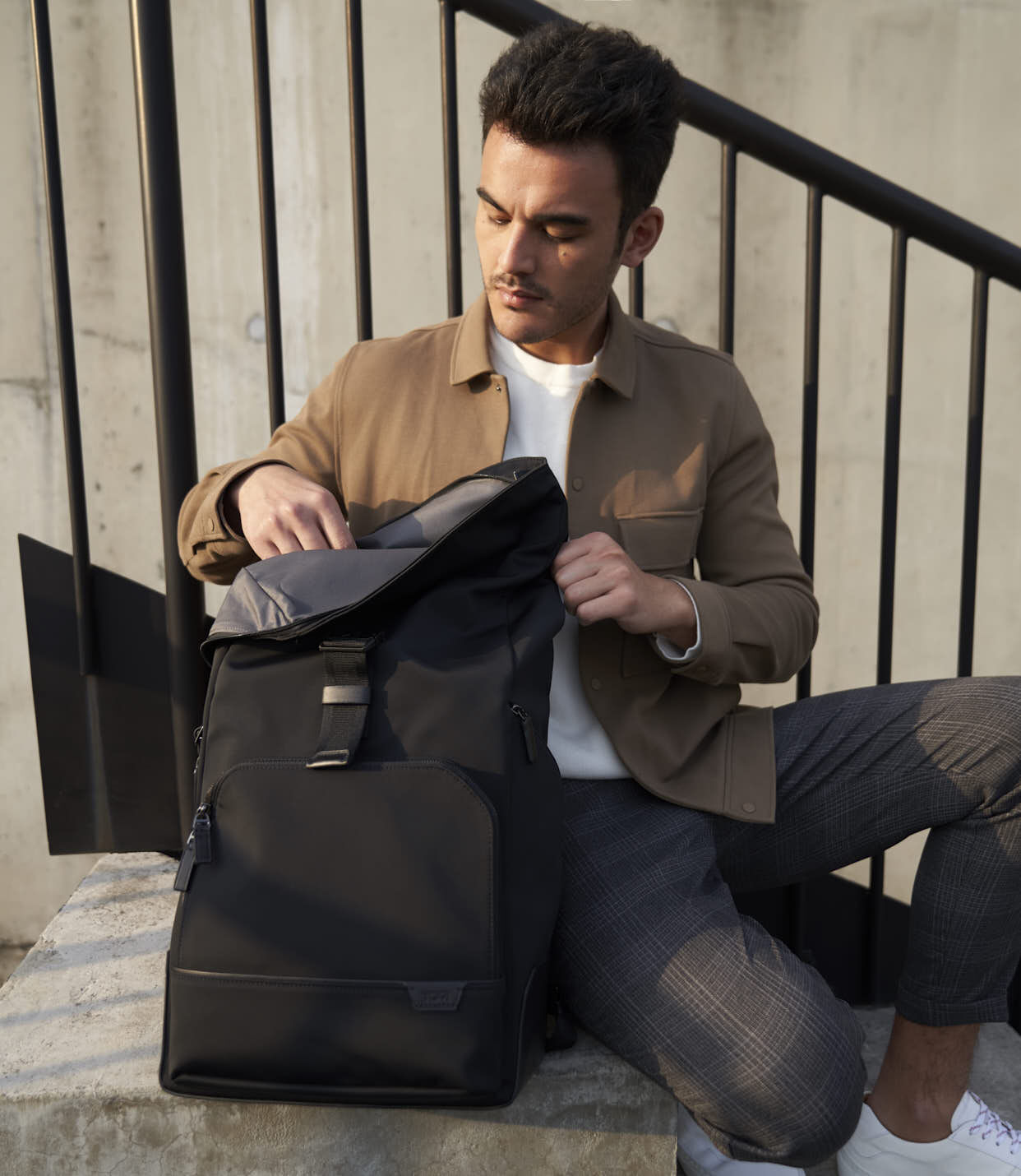 Tumi harrison oak roll top backpack hot sale