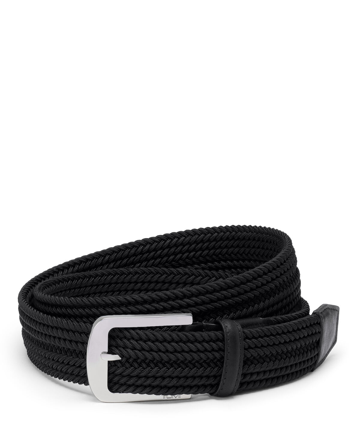 Belts Cintur&oacute;n tejido con hebilla rectangular redondeada, 35mm