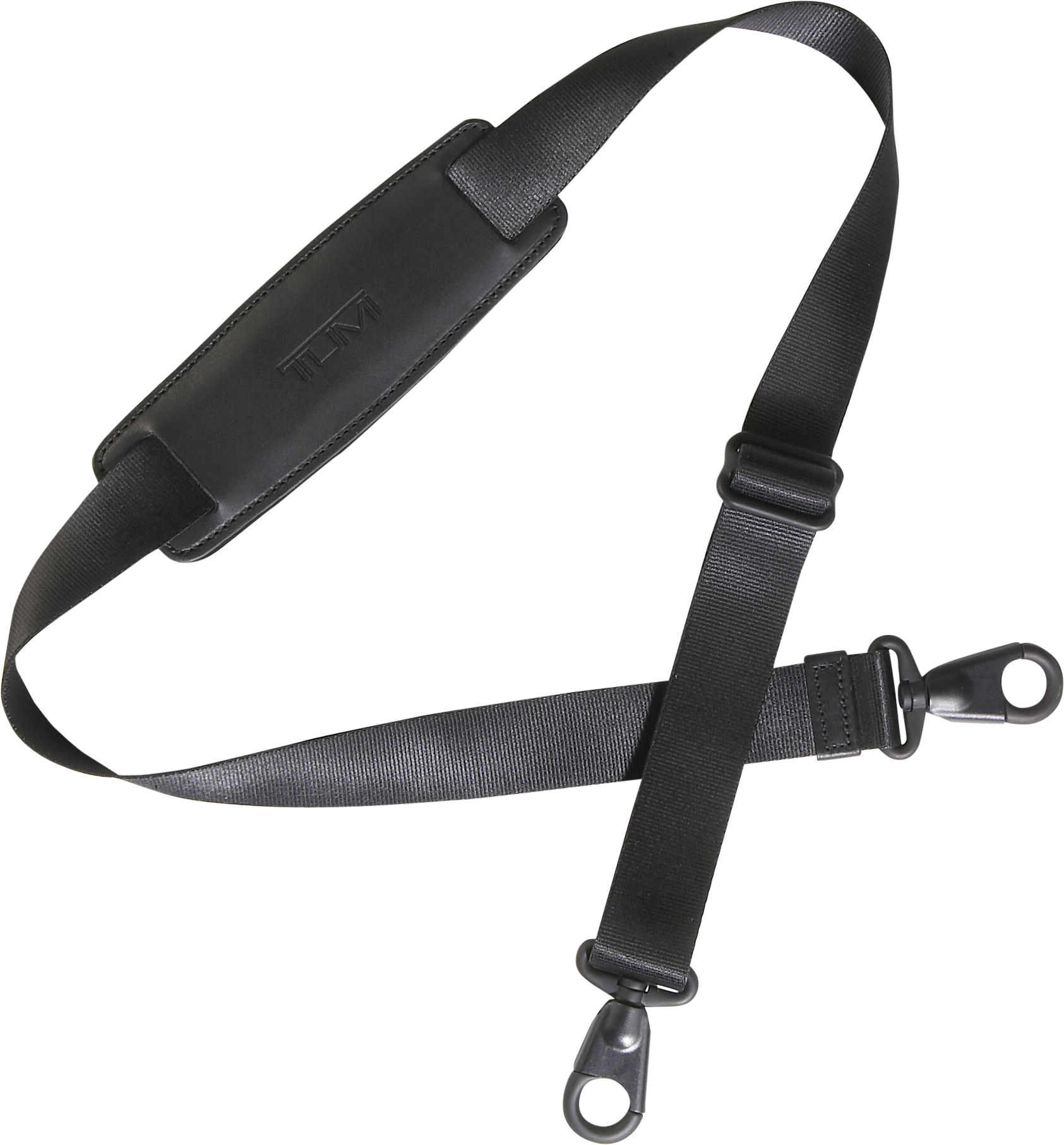 black leather shoulder strap